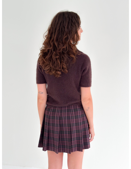 Maglione a Polo Mezza Manica Misto lana