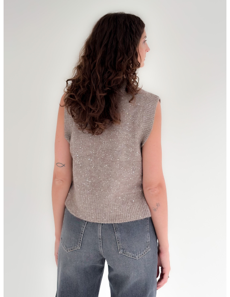 Sequin-embellished vest