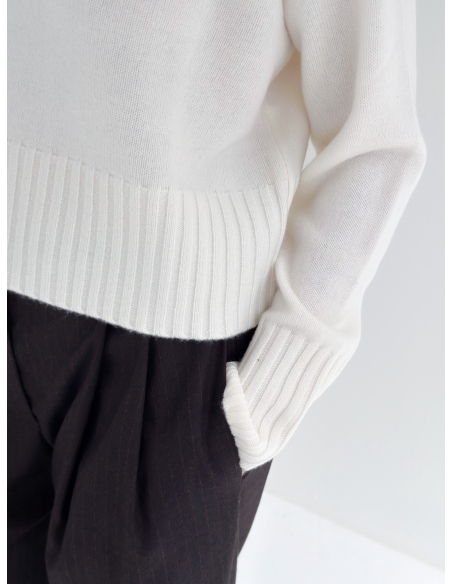 Maglione Crop 100% Lana