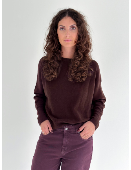 Maglione Giro Collo in 100% lana