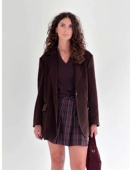 Giacca in velluto oversize