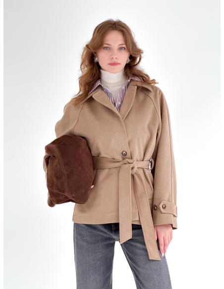 Caban with belt