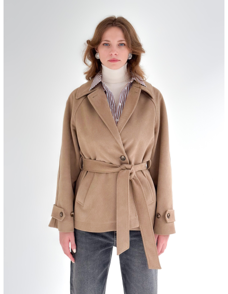 Caban with belt