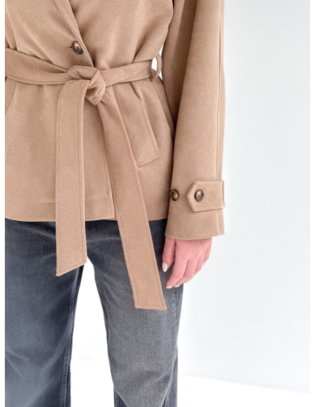 Caban with belt