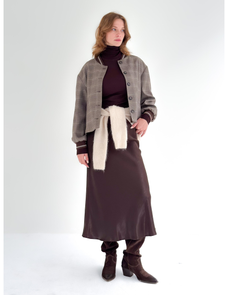 Bomber jacket in Prince of Wales check