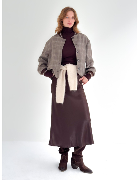 Bomber jacket in Prince of Wales check