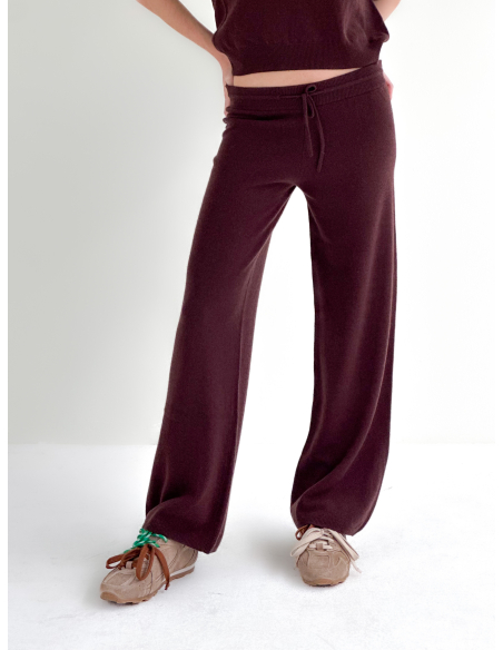 Pantalone in maglia stretch 100% Lana