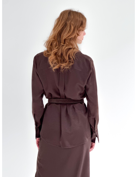 Camicia in Misto Raso di Viscosa