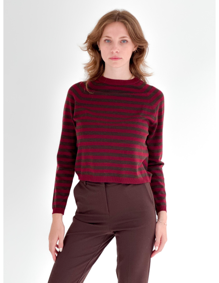 Striped wool blend sweater