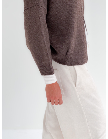 Cardigan Con collo a cratere