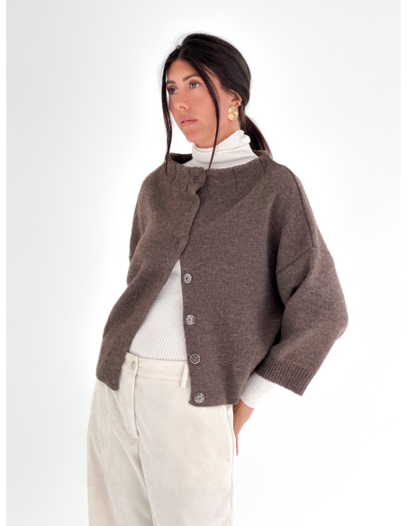 Cardigan Con collo a cratere