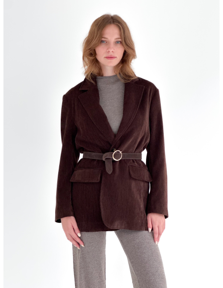 Giacca in velluto oversize