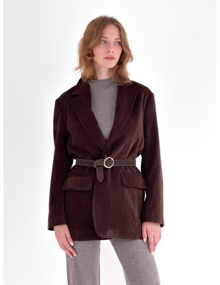 Giacca in velluto oversize