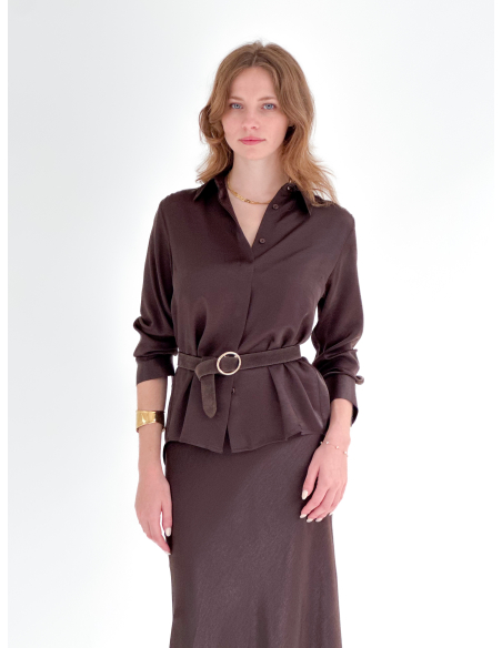 Camicia in Misto Raso di Viscosa