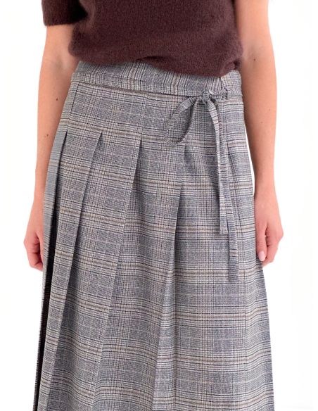 Pleated Check Skirt