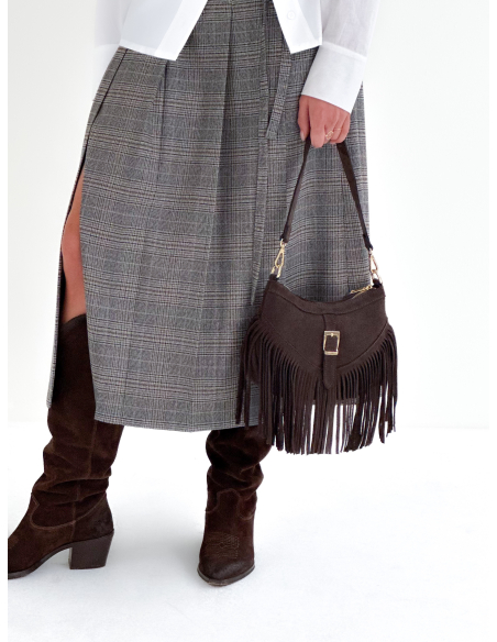 Pleated Check Skirt