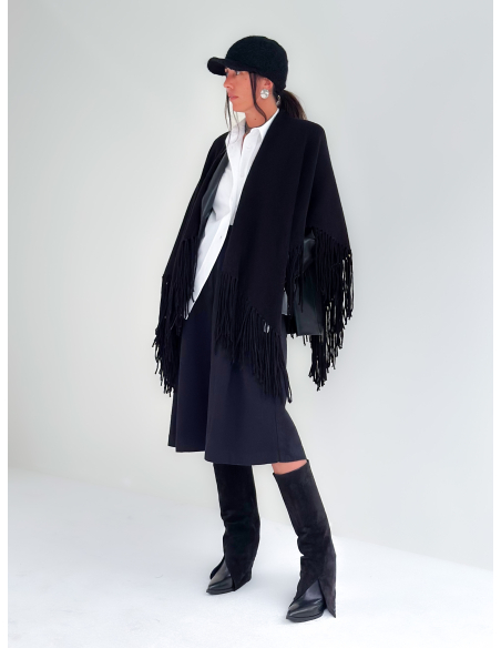 Mantella con Frange 100% lana