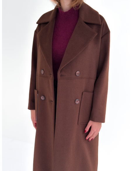 Oversized Double-Breasted Coat