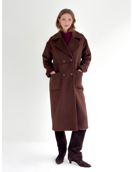 Oversized Double-Breasted Coat
