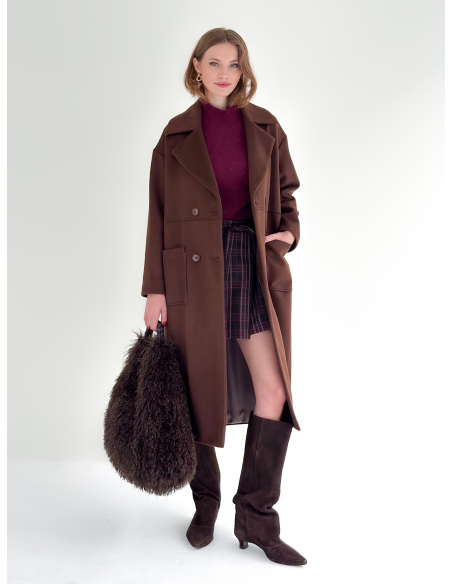 Oversized Double-Breasted Coat