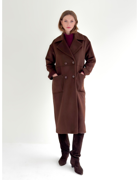 Oversized Double-Breasted Coat