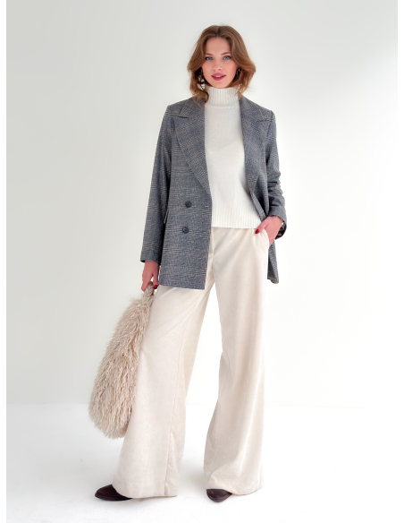 Pantalone a palazzo in velluto