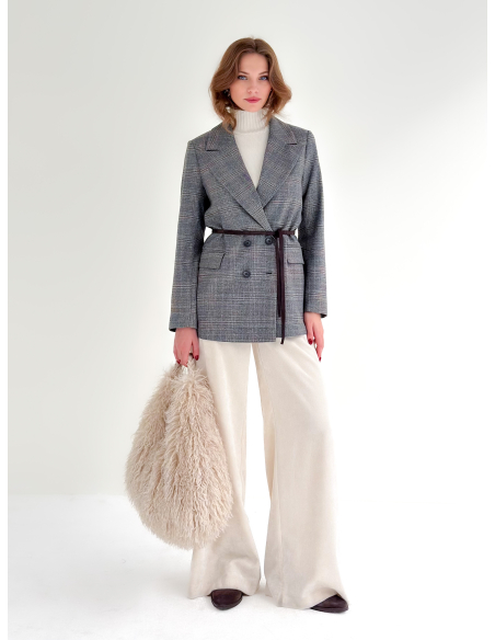 Velvet palazzo trousers