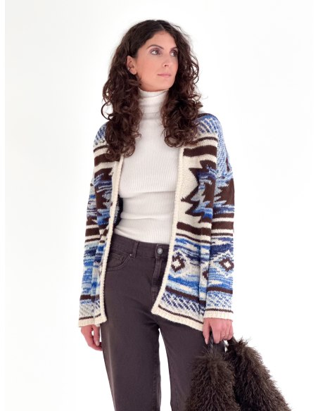 Cardigan Etnico Jacquard