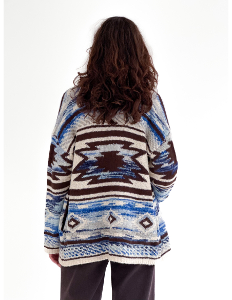 Ethnic Jacquard Cardigan