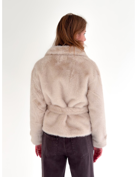 Eco pelliccia con Cintura