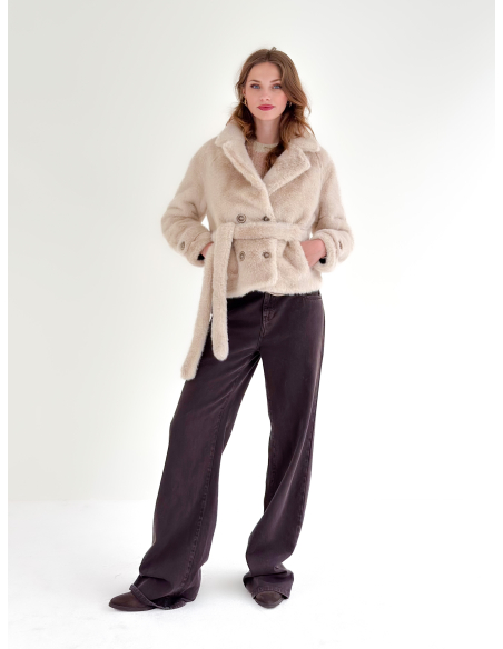 Eco pelliccia con Cintura