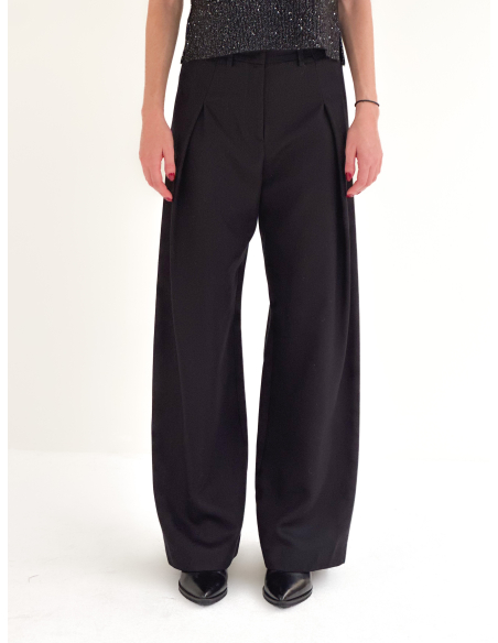 Pantalone a palazzo con pinces