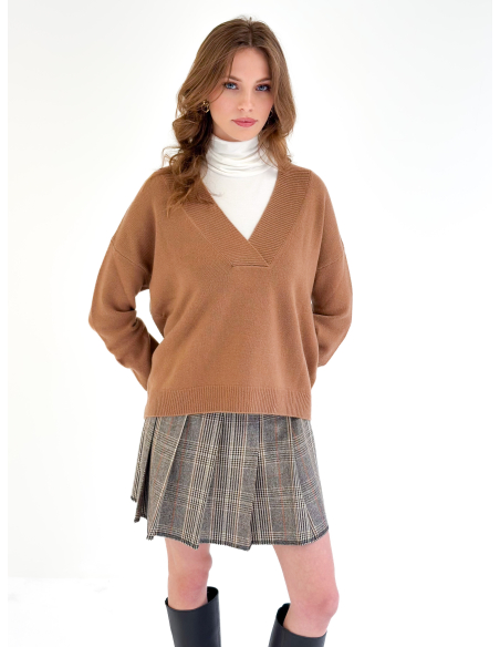 Mini Pleated Check Skirt