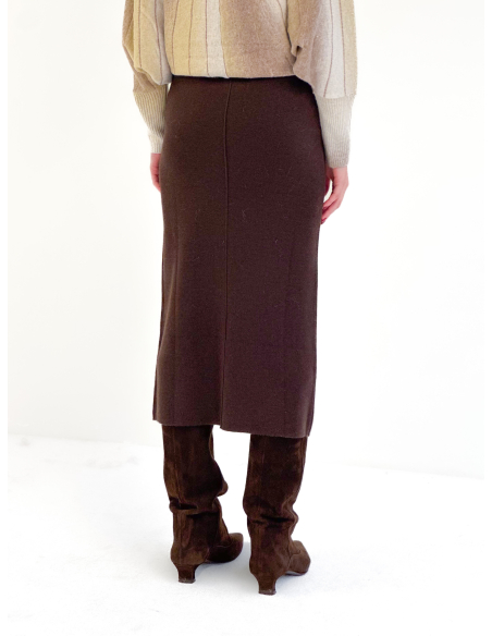 Wool Blend Longuette Skirt
