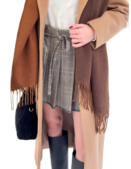 Long wool blend coat