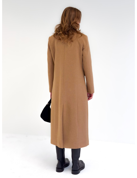 Long wool blend coat