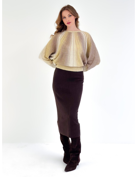 Wool Blend Longuette Skirt