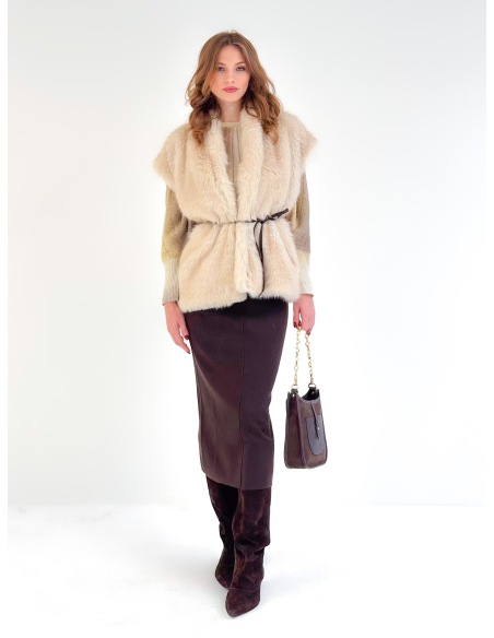 Wool Blend Longuette Skirt