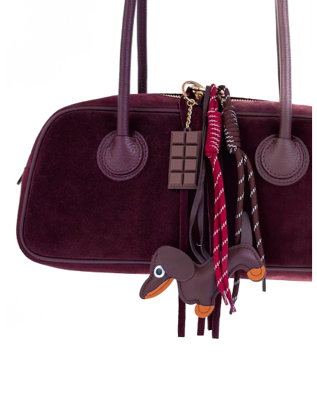Camille Suede Bordeaux Bag