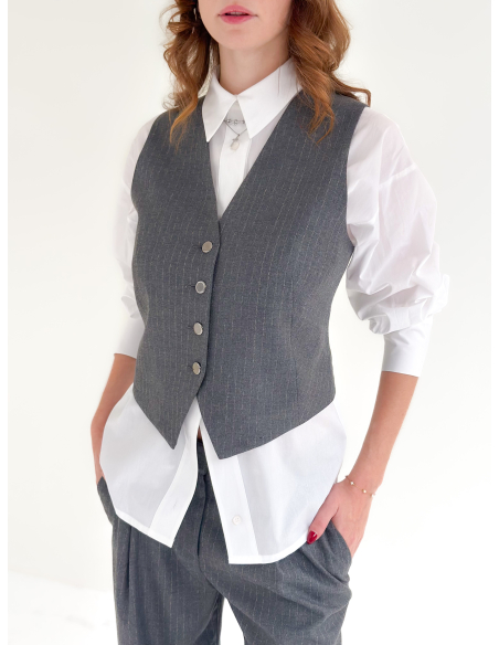 Pinstriped Vest