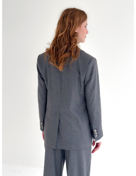 Giacca monopetto Gessata