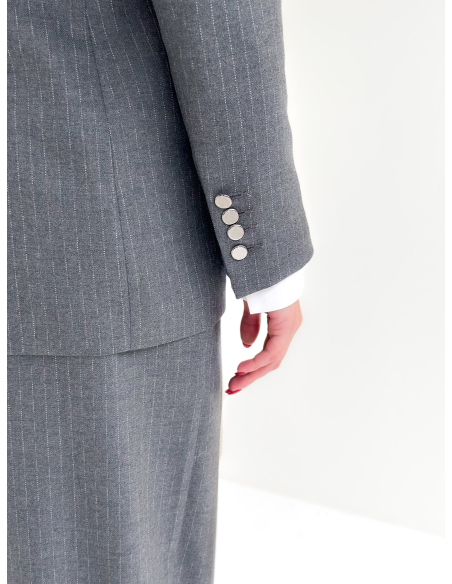 Giacca monopetto Gessata