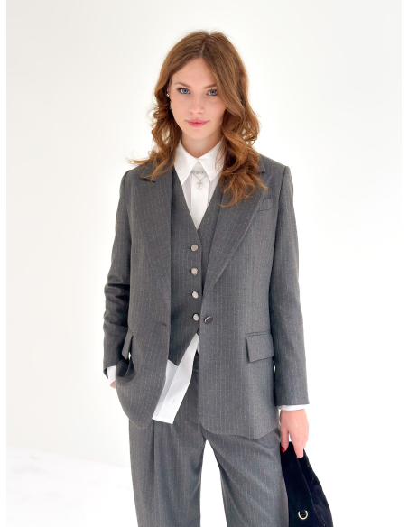 Giacca monopetto Gessata