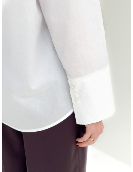 Cotton poplin shirt with pocket