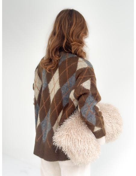 Cardigan a Rombi Oversize