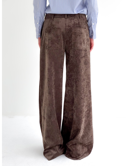 Velvet palazzo trousers