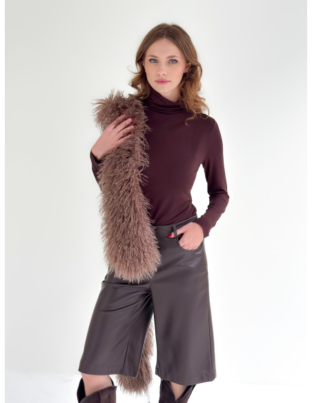 Mongolian faux fur scarf