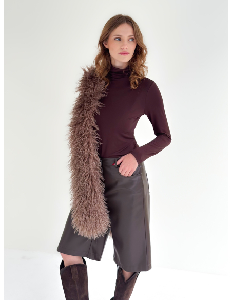 Mongolian faux fur scarf