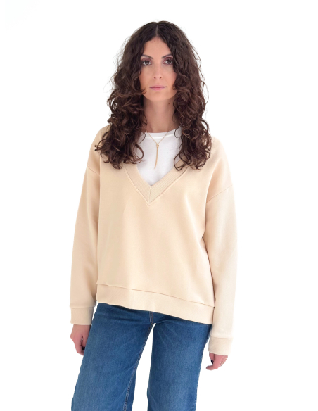 V-neck sweatshirt