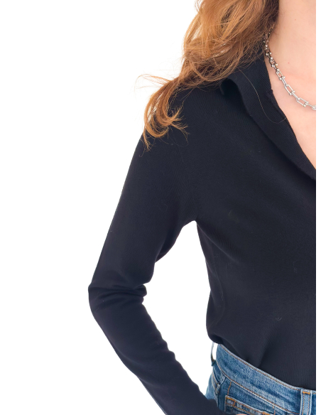 100% wool polo shirt